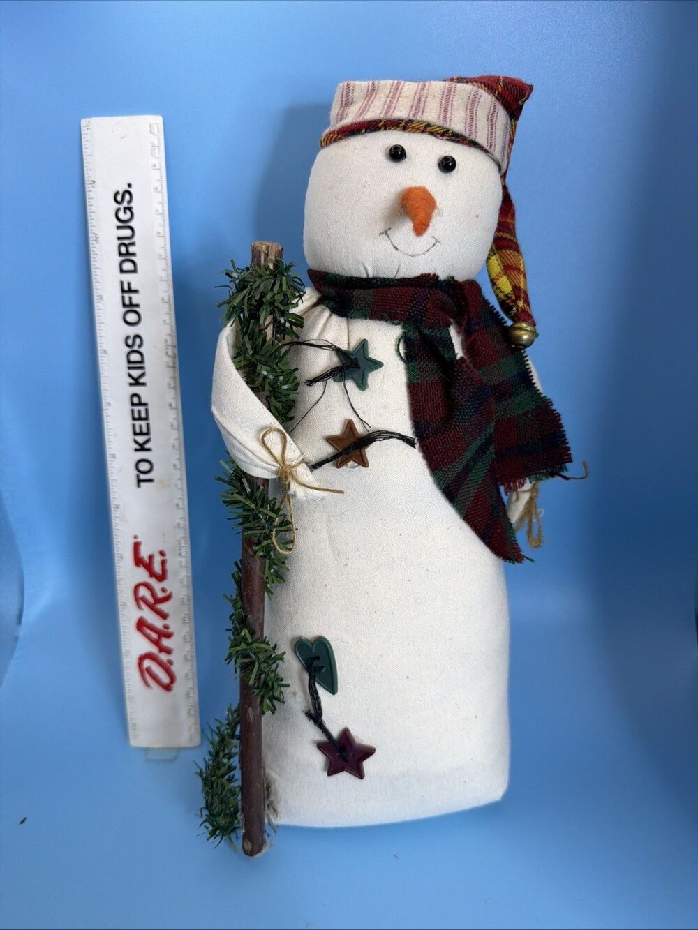 Standing Soft Snowman 12” Tall, Weighted Base.